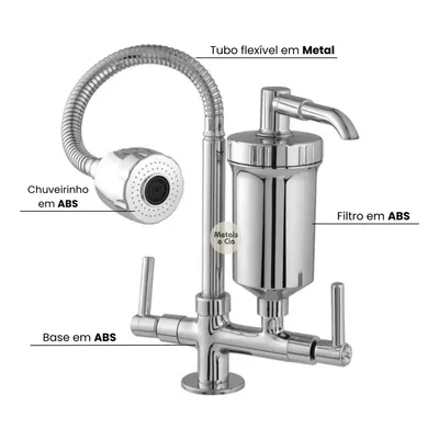 Torneira Com Filtro Gourmet Luxo – Filtro purificador Torneira Com Filtro Gourmet Luxo